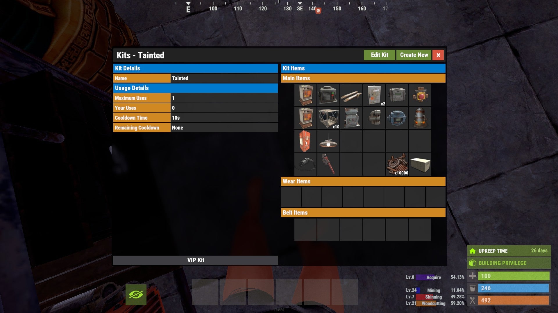 Tainted kit